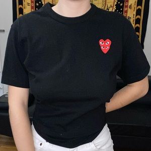 Black Comme des garcons heart t-shirt